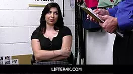 Big-Ass Teen Thief Swallows Monster Cock After Getting Busted