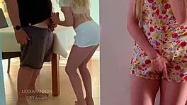 que rico, mis compañeros de piso follan duro en la mesa con teen 18+