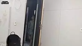 I saw my friend was out, so I licked his big black cock in her bed