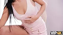 Horny Older Czech Man Licks Skinny Brunette's Shaved Pussy