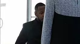 hinting at pristine edge riding big black cock in permanent cowgirl position with shaved hairless pussy