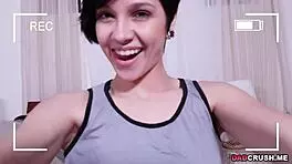 Short Hair Teen 18+ Cadey Mercury Takes Hardcore Monster Cock Pounding