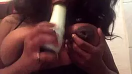 Young Ebony Slut Trazcy Kush Performs Sloppy Deepthroat On Webcam