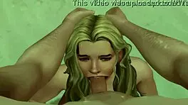 Wild blonde drains my nuts on the beach