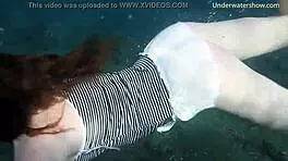 young sluts feel liberated swimming naked alone