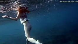 young sluts feel liberated swimming naked alone