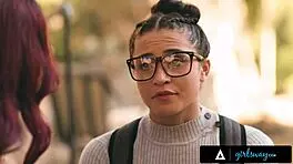 Hot college girl fucks rivals' besties Aidra Fox and Aria Lee in lesbian group action