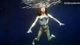 young sluts feel liberated swimming naked alone