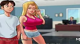 i want you to grope my big boobs in summertimesaga, uncensored hentai