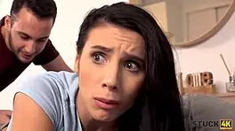 her hand restrained, can't say no to fucking her shaved pussy?