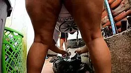 Wow, Check Out That Big Ass Latina Beggar Showing Tits!