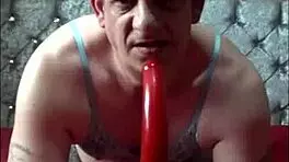 Mark Wright, the bisexual crossdresser, struggles to get assfucked despite his cock skills.