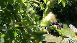 Luscious blonde fills her new public sex and facialcum for the very first time