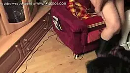 She brings out her collection of fake cocks for play.