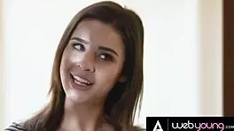 Sexy brunette Kylie Rocket interrupts her hot blonde neighbor Lily Larimar's fingering session to engage in lesbian fucking.