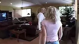 Amateur teen babe strips and masturbates with friends in little summer game 😏