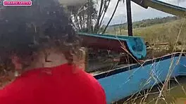 We Had Outdoor Sex, I Couldn't Resist, Stripped Bikini, Rode Boyfriend's Cock In Front Of Friend