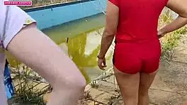 We Had Outdoor Sex, I Couldn't Resist, Stripped Bikini, Rode Boyfriend's Cock In Front Of Friend