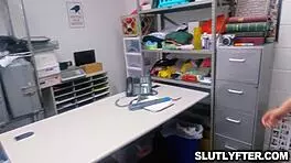 i messed up shoplifting and jc wilds sucked the officers cock to avoid trouble in the office