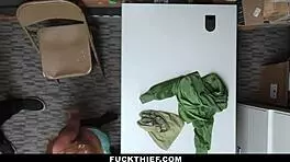 Shoplifting Teen Sucks Big Cock To Avoid Jail