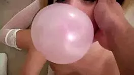 Pov Blowjob Babe Gives Head And Bubble Gum