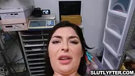 Shoplifter Teen Keira Croft Sucks and Fucks Officer Jack at Work