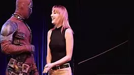 Hey, check out this spidey pool parody where petite brunette kenna james rides in cowgirl, masturbates, and gets fingered with a monster cock cumshot