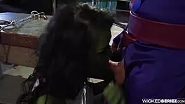 She Hulk Parody Scene Featuring Chyna in Axel Braun Production