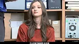 Strict security officer offers thieving teen Kenzi Ryans a way out