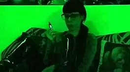beth kinky goth mistress smokes in green light hd