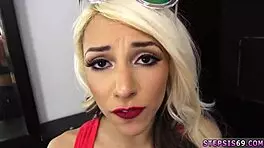 Russian teen 18+ gives outdoor blowjob to suspended step sis in POV