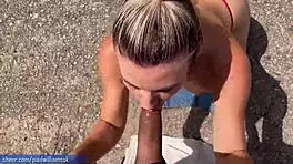 Intense Athletic Couple Engages In Bold Street Fucking Until Caught In Lingerie And Muscular Display.