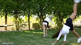 Elsa Jean and Karlee Grey skip class for intense fun