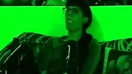 beth kinky goth mistress smokes in green light hd