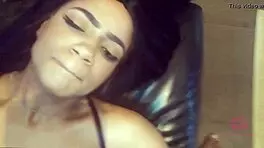 Beautiful 19-year-old slut intensely chews and screws big black cock for facial cumshot