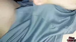 i play with my wet latina neighbor between the sheets using a dildo