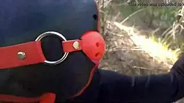 laura bound in hood and heels