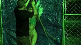 i had a rough bondage gangbang with teen anya in public