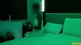 after cumming good, she relaxed listening to music and smoking a cig, cute teen