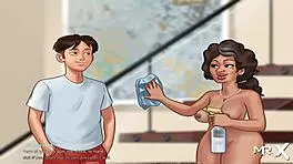 Summertime Saga episode explores intimate moments in a cartoon adventure with big ass and creampie scenes.