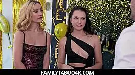Familytaboo4k Stepdad Brock Cooper Fucks Liz Jordan And Jazmin Luv On New Years Eve With Blowjob Handjob Pov Sex