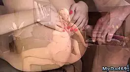 Young blonde says, Tease me until I cum in this gangbang.