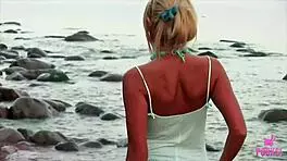 Beach beauty Arya fingers her sweet snatch till she cums hard... ugh, can't stop!