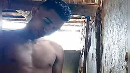 watch this naughty guy bathing in the favela, getting a facial from that asian cock?