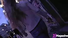 Lenka gives intense footjobs with cumshots on her skinny blonde body.