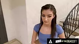 Out of the Family - Lucky guy drills sexy teen 18+ stepsister Emily Willis in POV