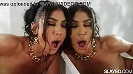 queenie and gianna scissoring and tongue fucking with big tits and ass