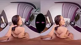 Petite teen Lexi Layo delivers intense blowjob in shower VR