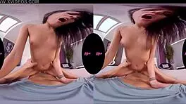 Petite teen Lexi Layo delivers intense blowjob in shower VR