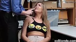 I-I saw this teen blonde voyeur beauty fucking with a cute cock, and it-it's so hot